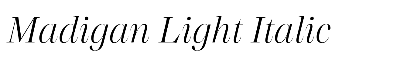 Madigan Light Italic
